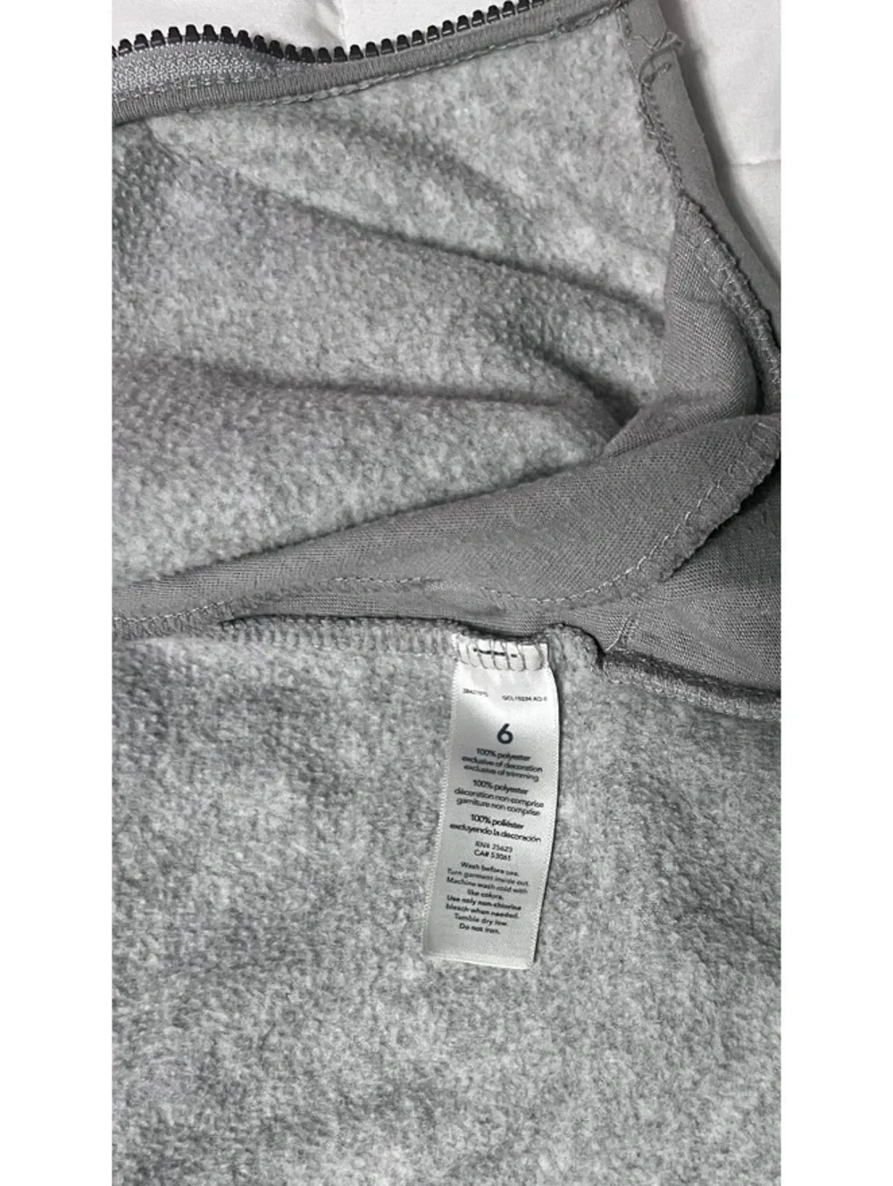 Carter's Boy Size 6 Fleece Jacket Gray Navy Blue Gorpcore Outdoor Full Zip Coat
